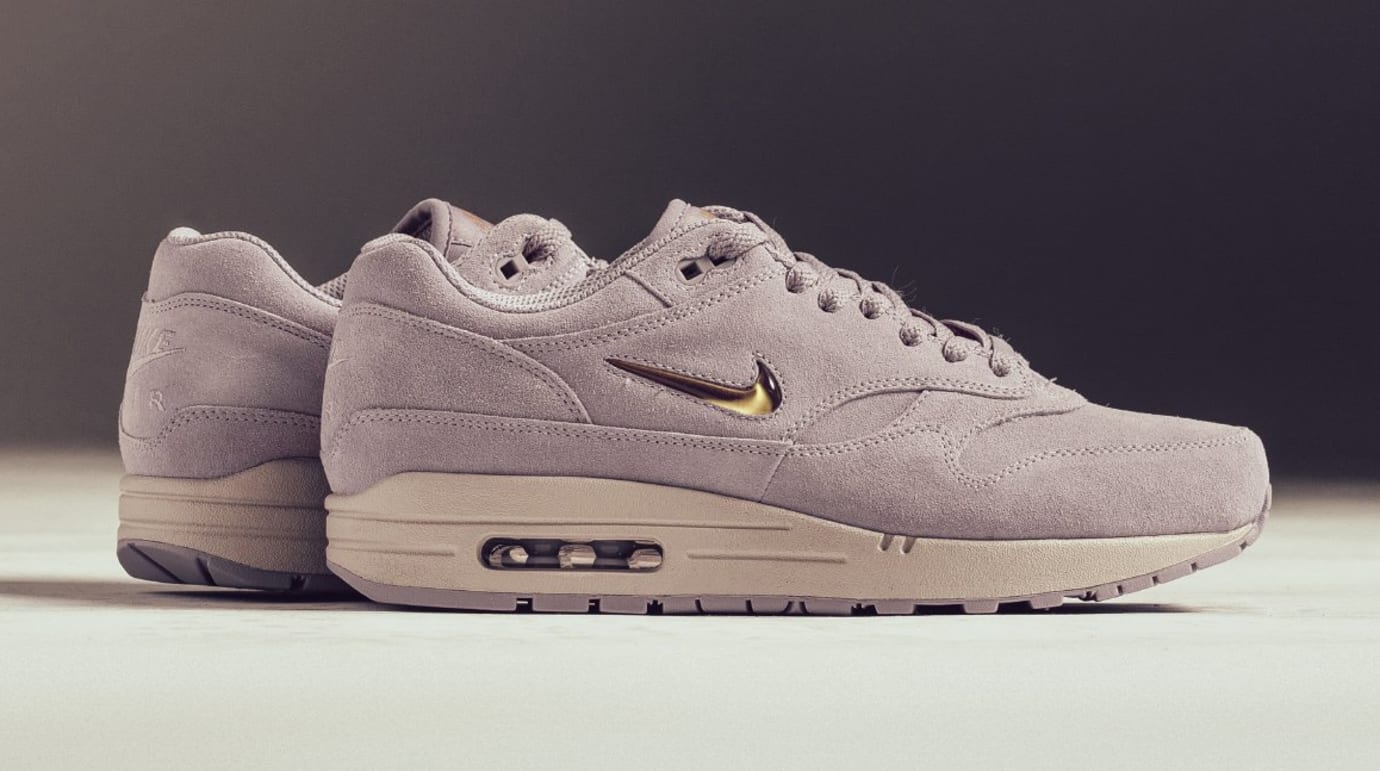 gray and rose gold nike