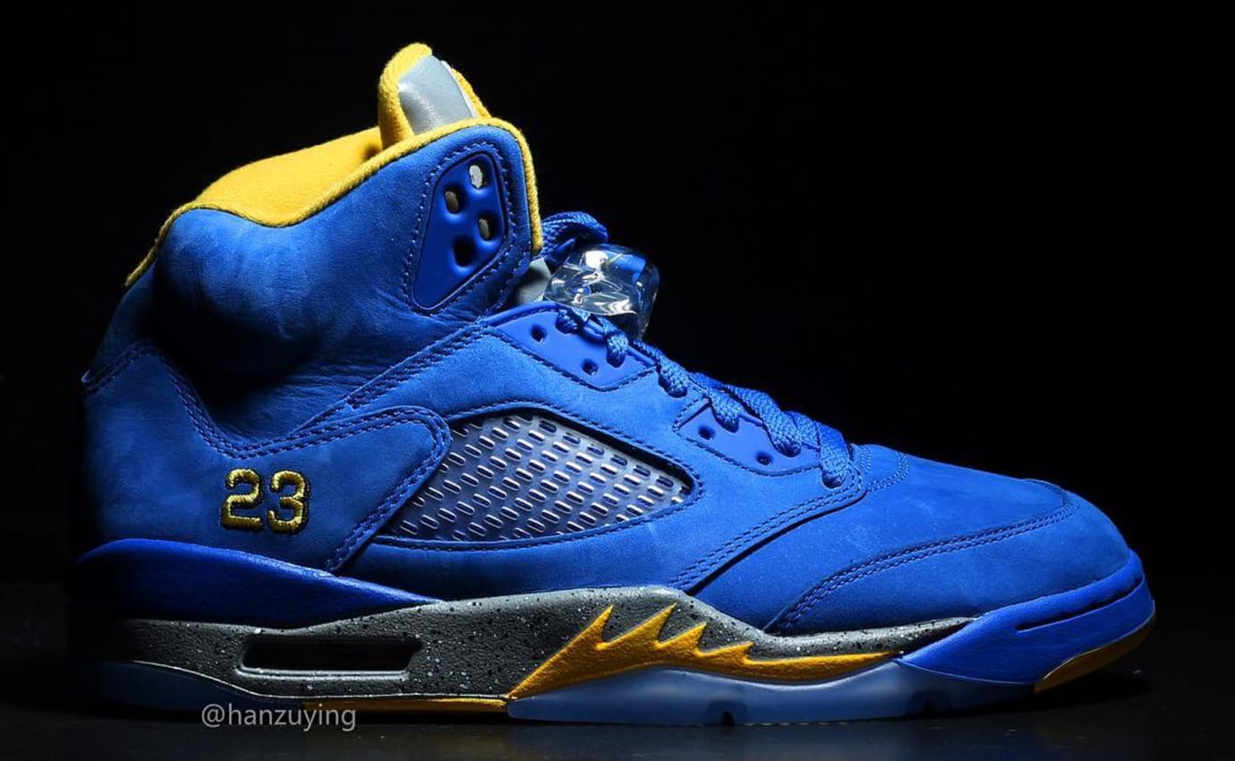 jordan 5 royal blue and yellow