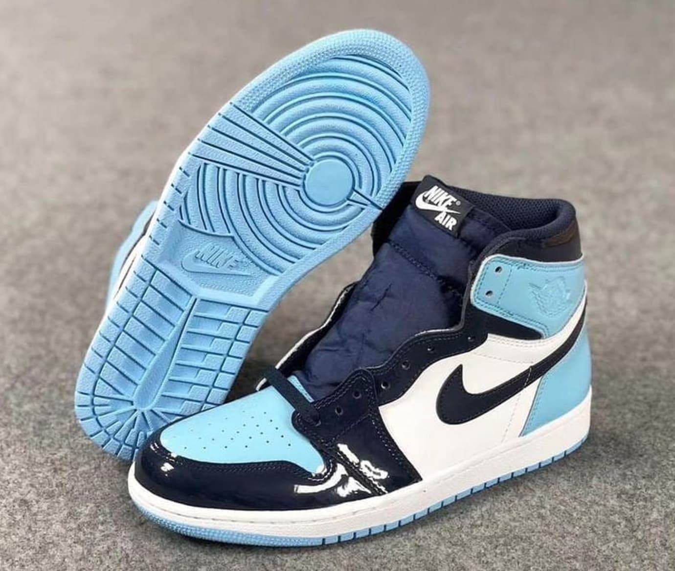 jordan 1 unc patent leather