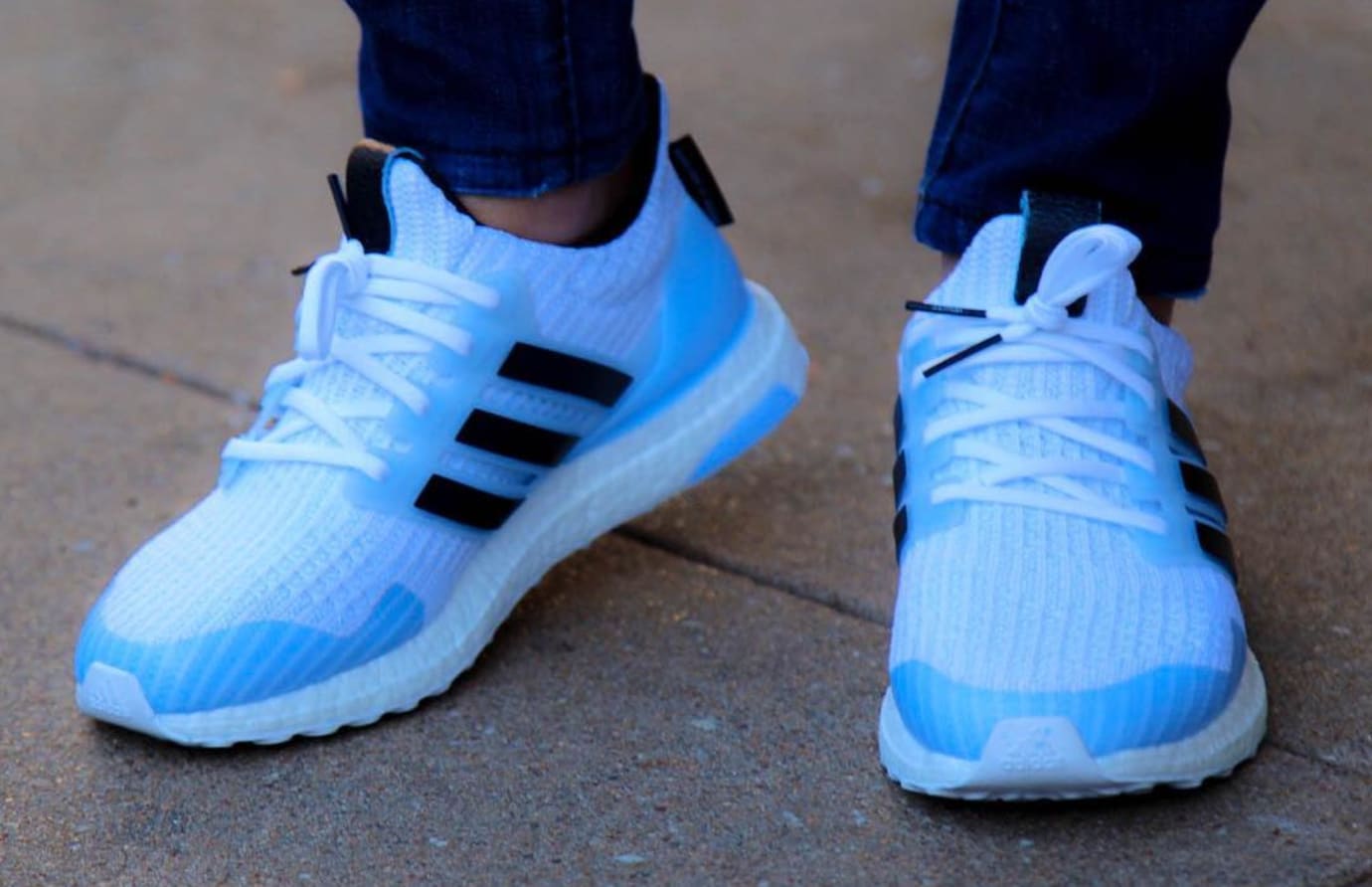 white walker adidas boost