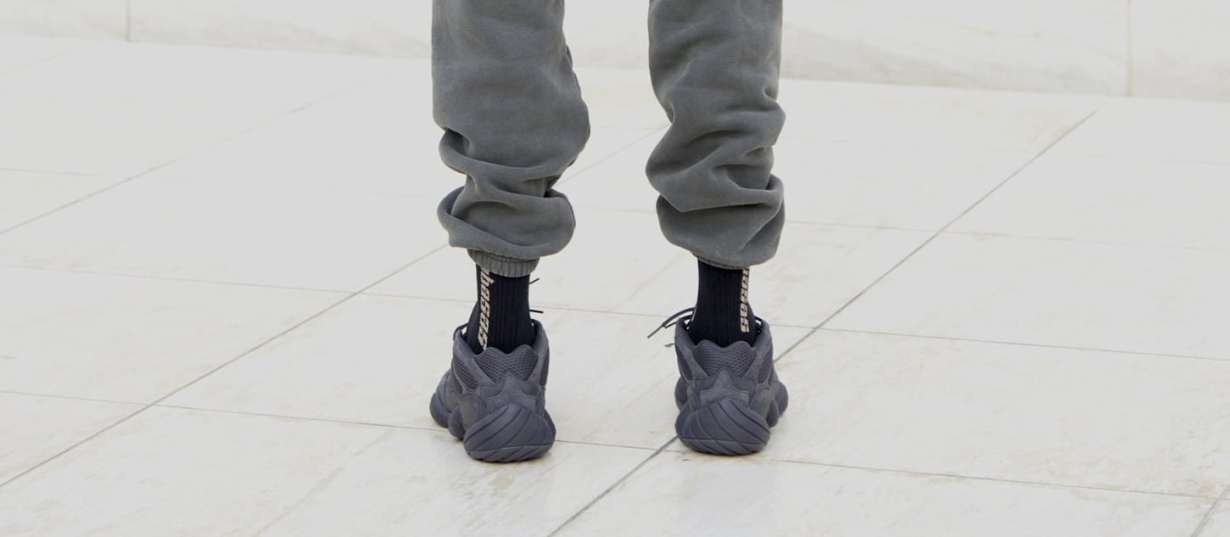 Adidas Yeezy 500 'Black' (On-Foot Heel)