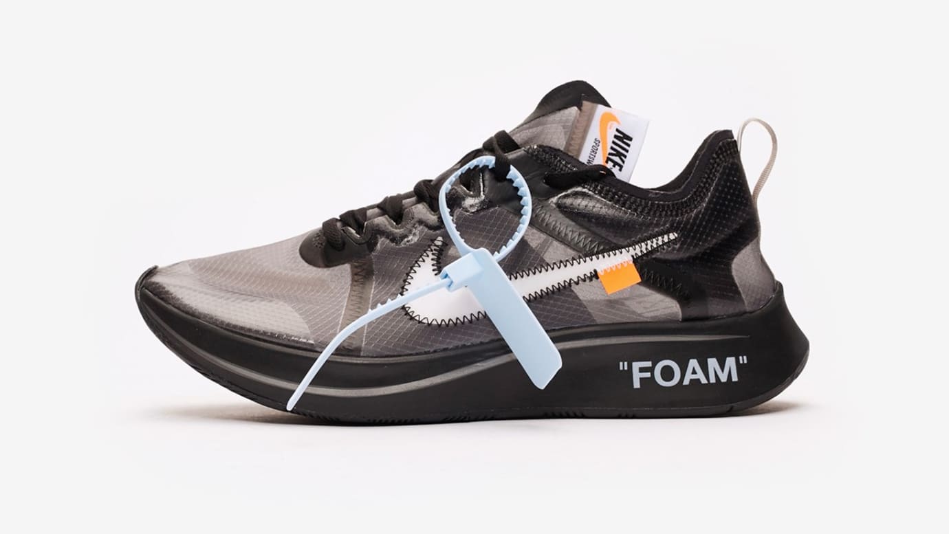 Off-White x Nike Zoom Fly 'Black' 'Tulip Pink' Release Date AJ4588-600 AJ4588-001 10/13/2018 | Sole Collector