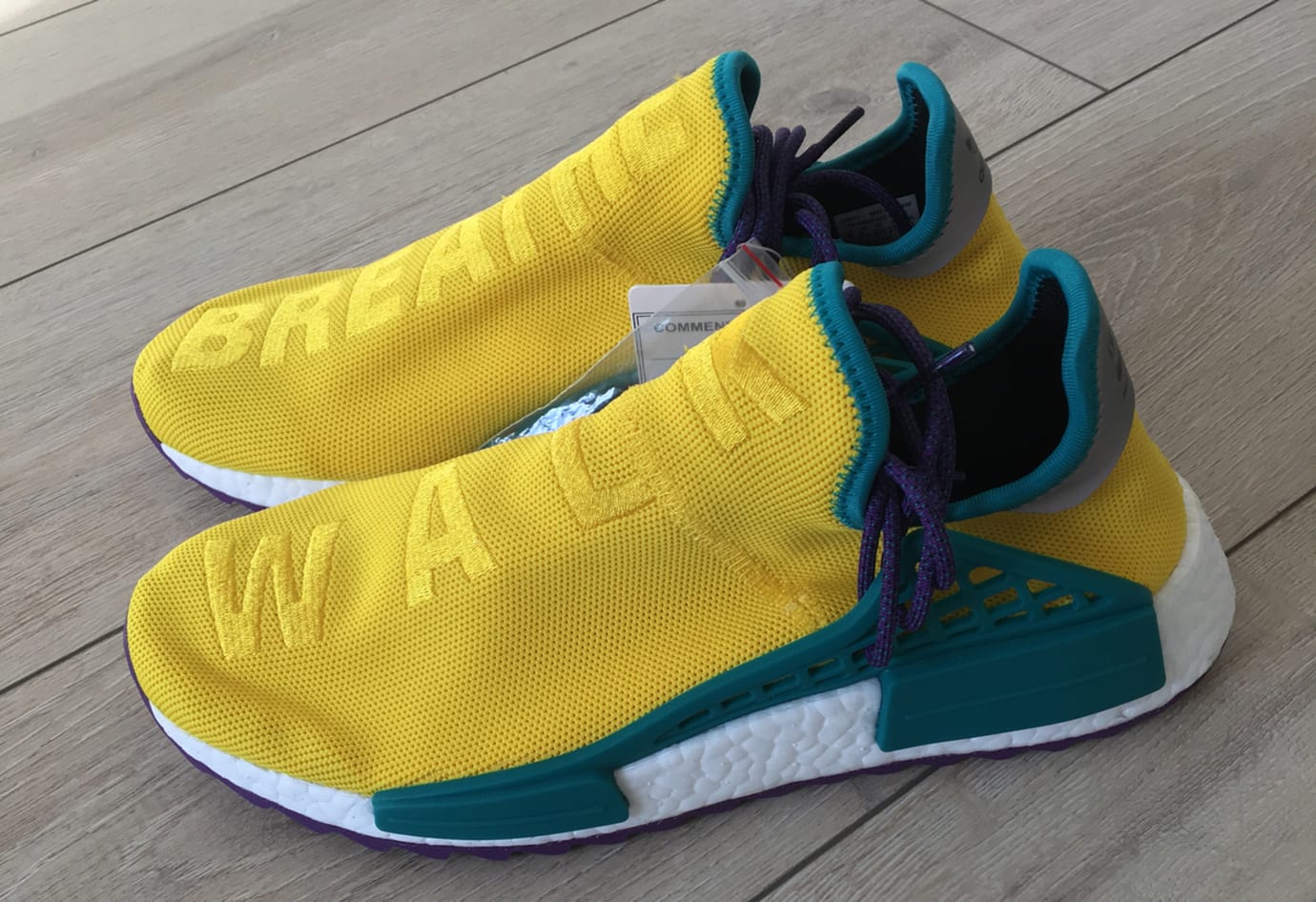 adidas nmd purple and yellow