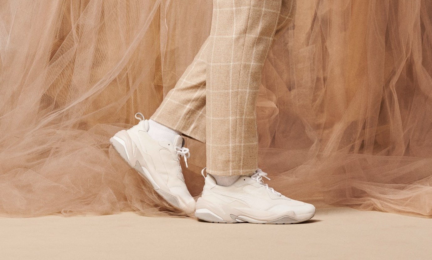 puma thunder white grey