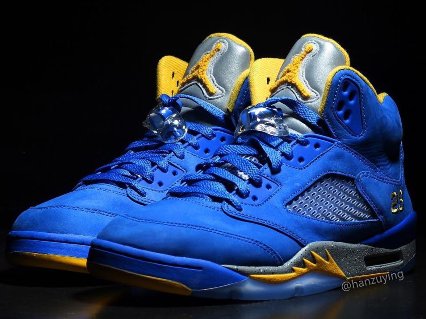 jordan 5s blue and yellow