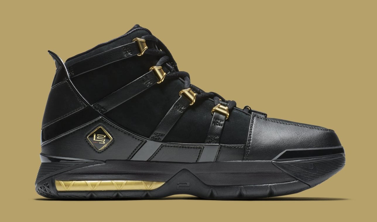 zoom lebron 3 black and gold