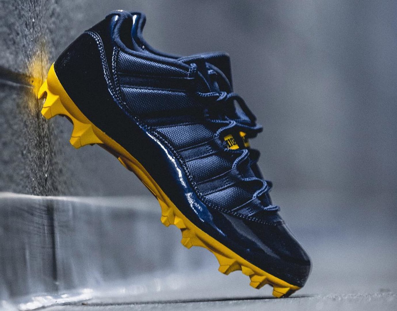 jordan 11 cleats low blue