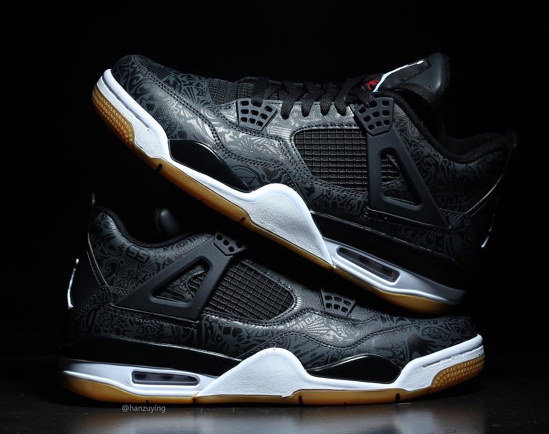 jordan 4 black white gum