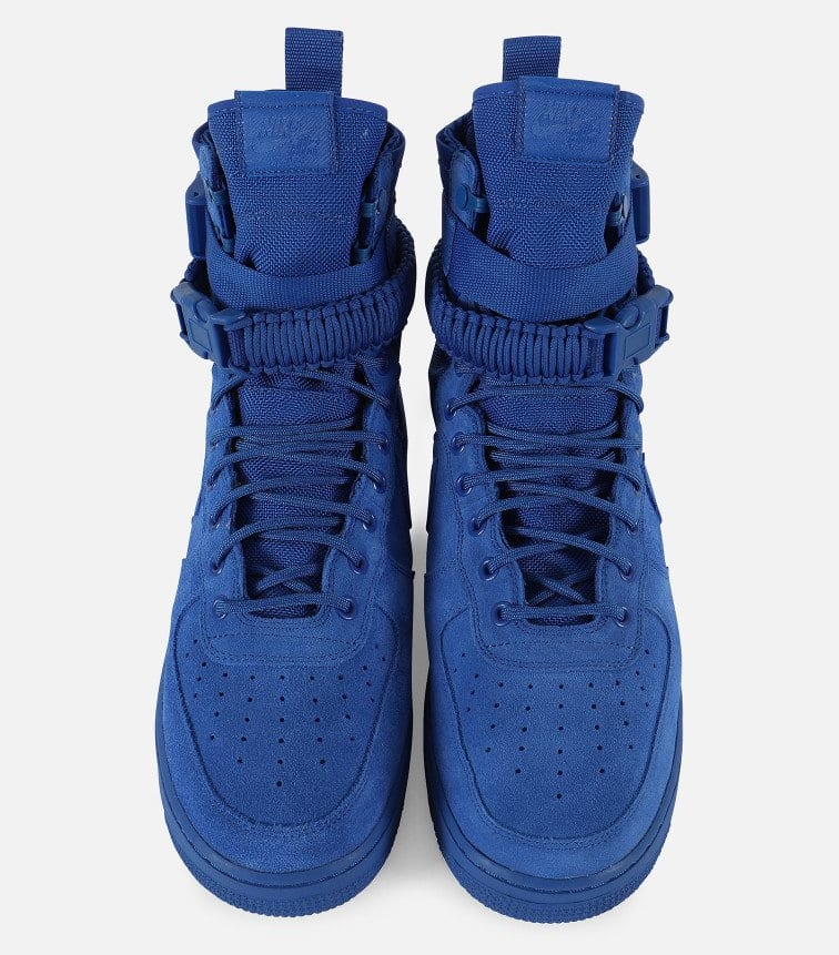 Nike SF Air Force 1 Blue Suede Release Date 864024-401 Front