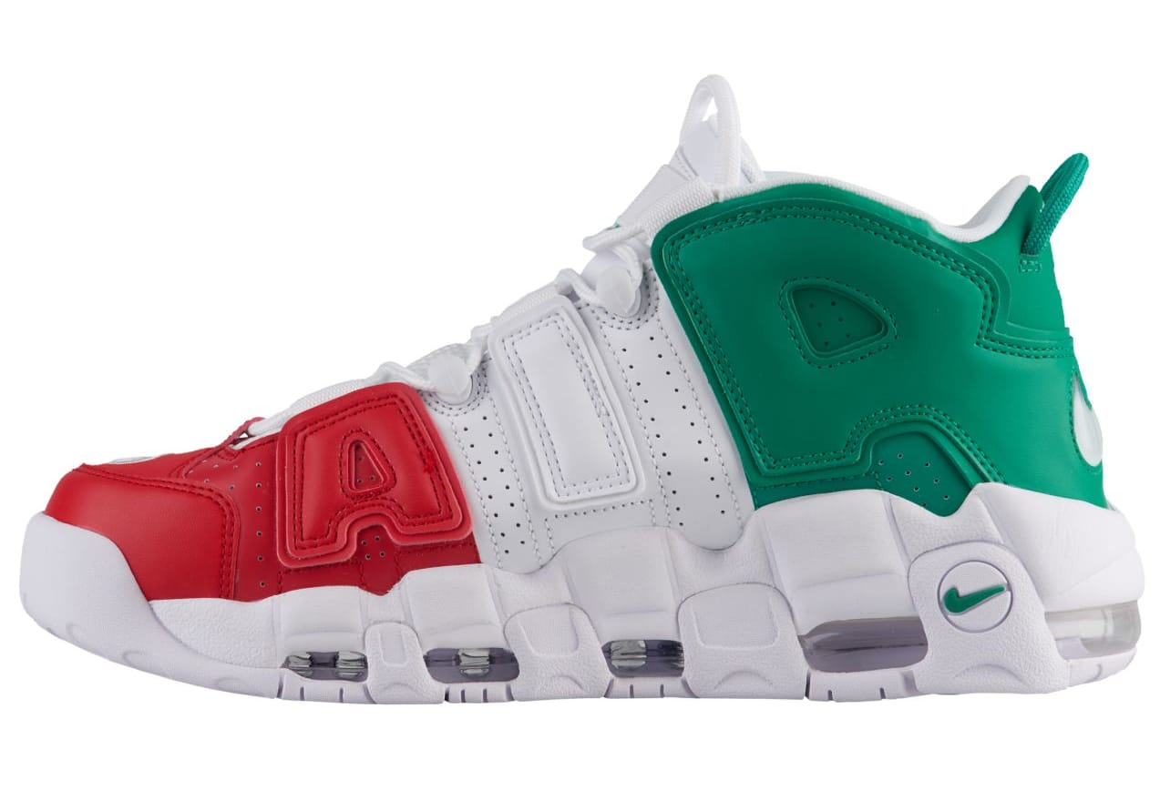 nike air uptempo bianche e rosse