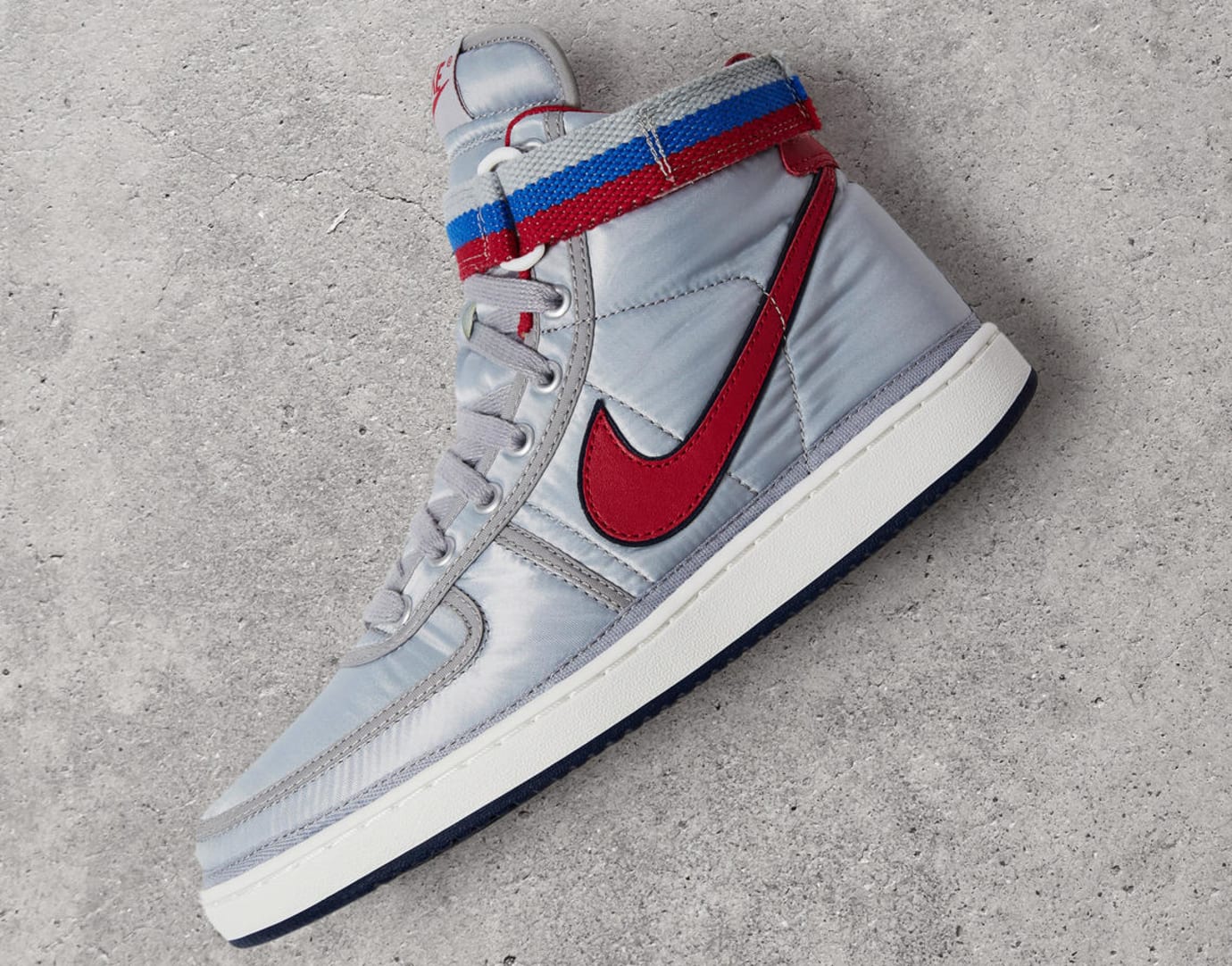 nike vandal high supreme silver