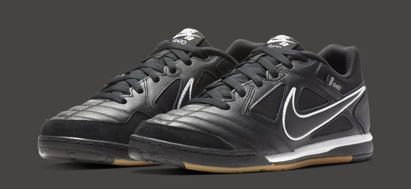 nike sb gato black white gum