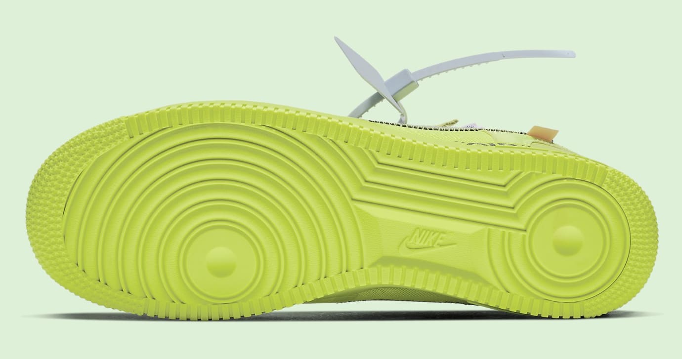 Off White X Nike Air Force 1 Low Volt Cone Black Hyper Jade Ao4606 700 Release Date Sole Collector