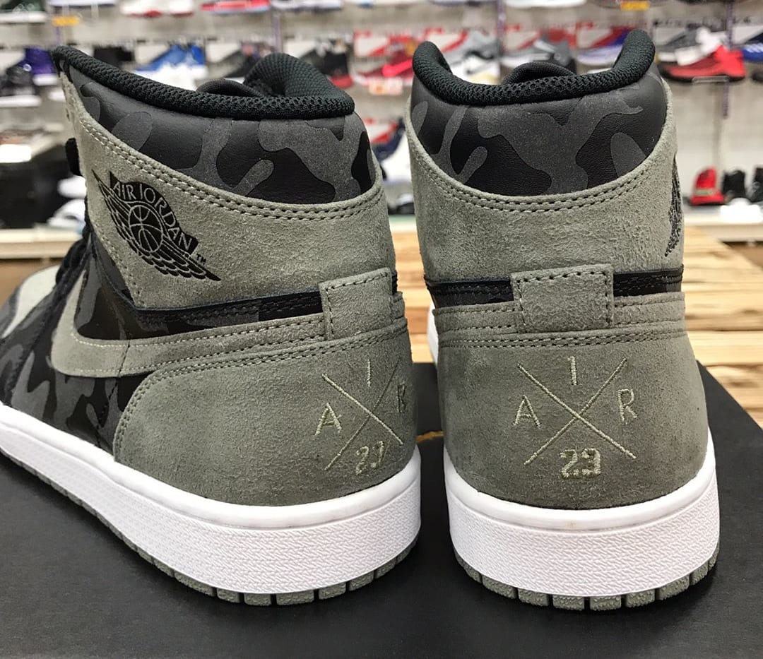 Air Jordan 1 Camo Shadow Release Date Heel