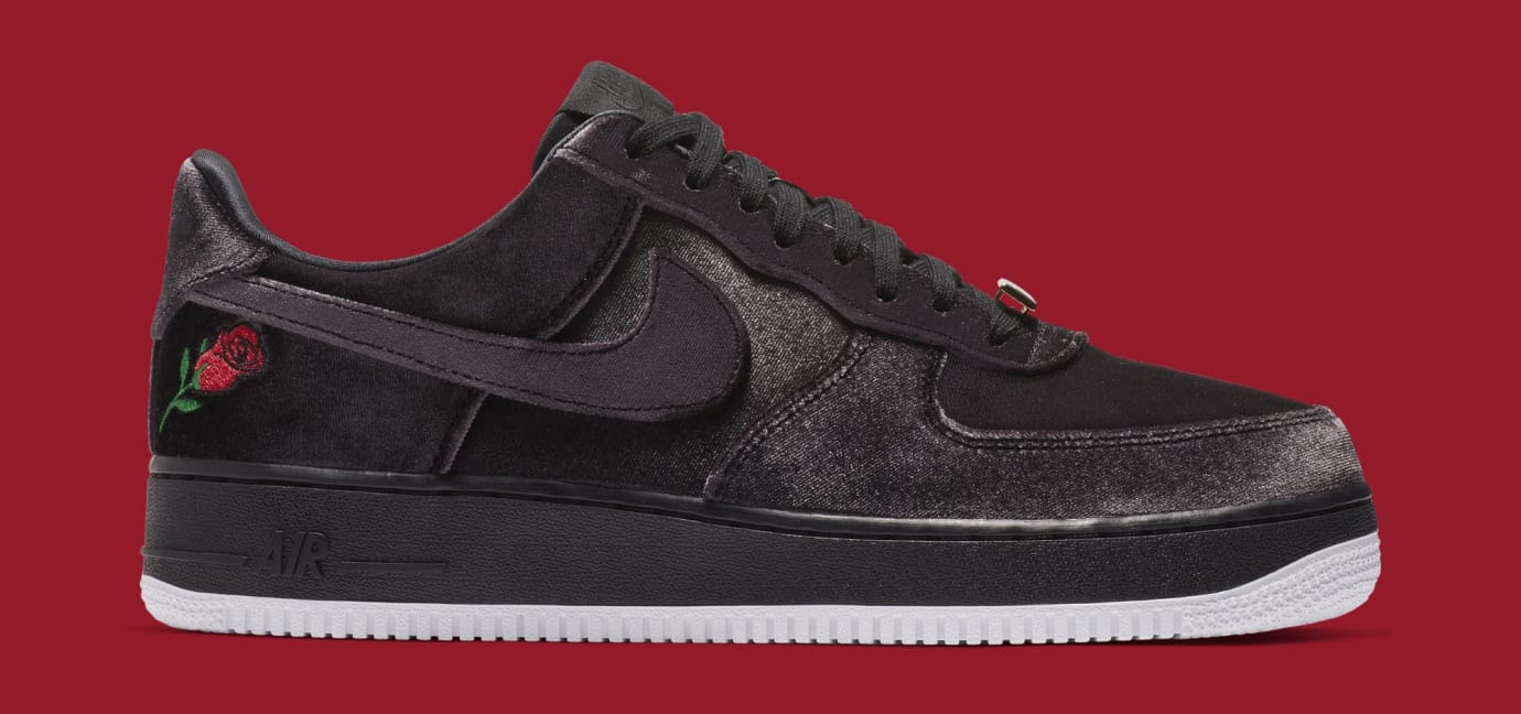 air force 1 black velvet rose