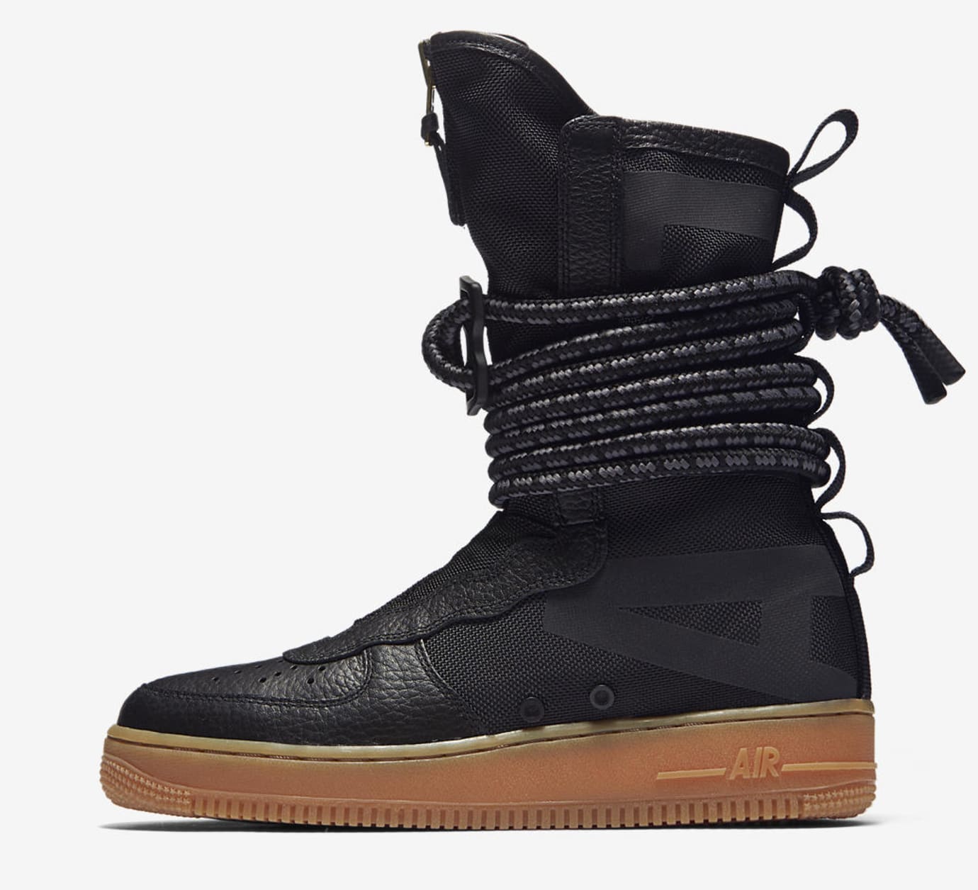 nike air force 1 high black gum sole