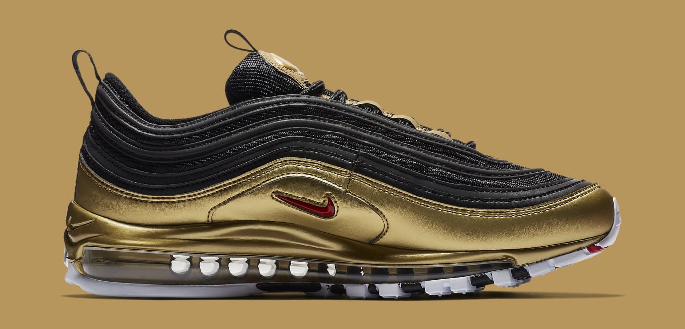 nike 97 silver gold