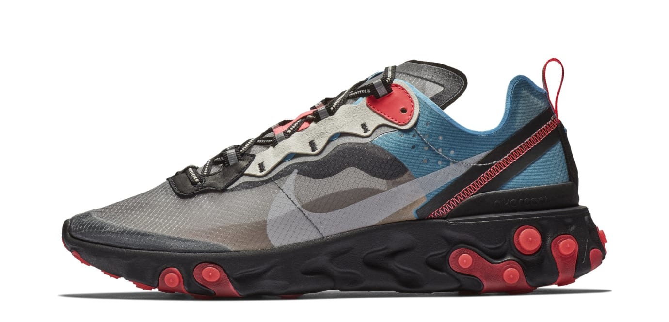 Nike react element 87 black cool grey & blue chill Clearance