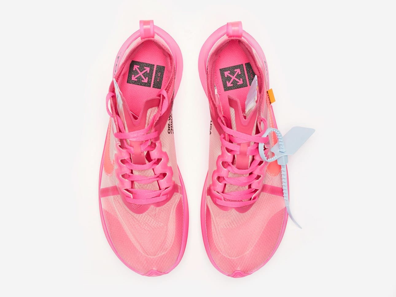 Off-White x Nike Zoom Fly 'Black' 'Tulip Pink' Release Date AJ4588-600 AJ4588-001 10/13/2018 | Sole Collector