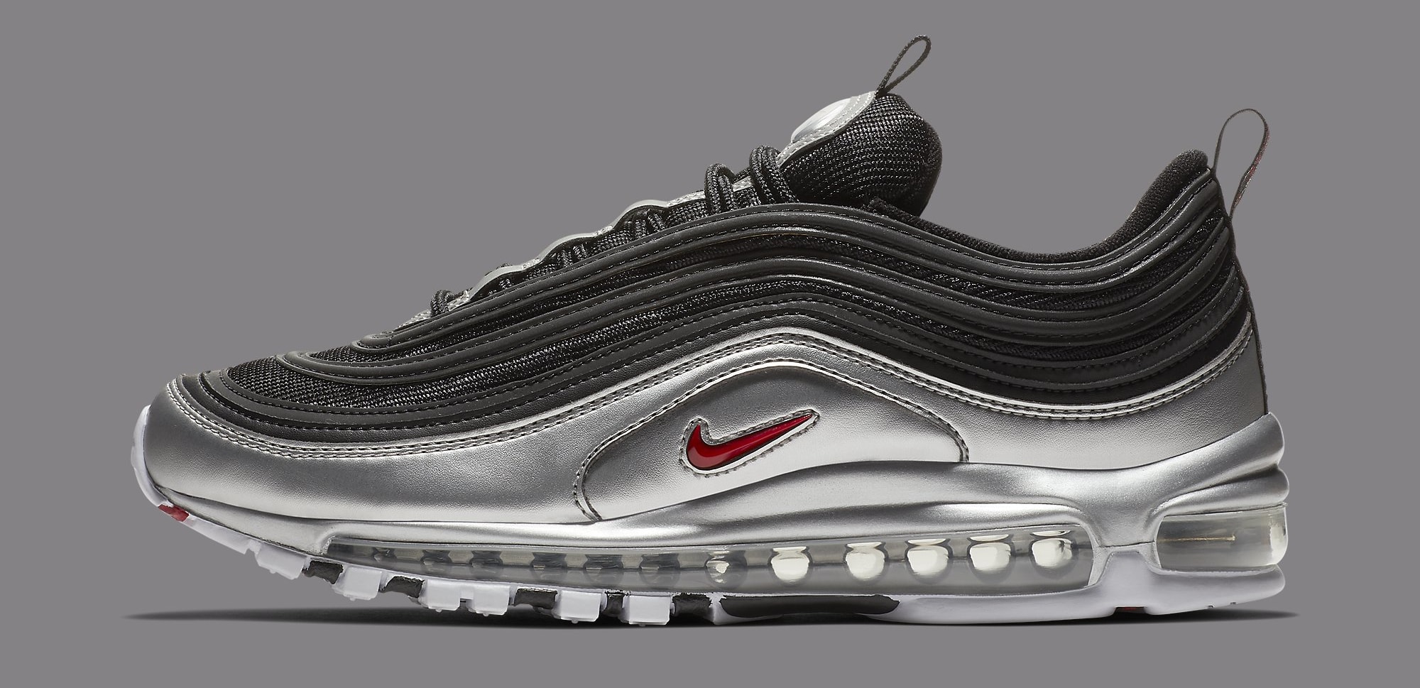 Nike Air Max 97 Black Metallic Gold At5458 002 Black Metallic Silver At5458 001 Release Date Sole Collector