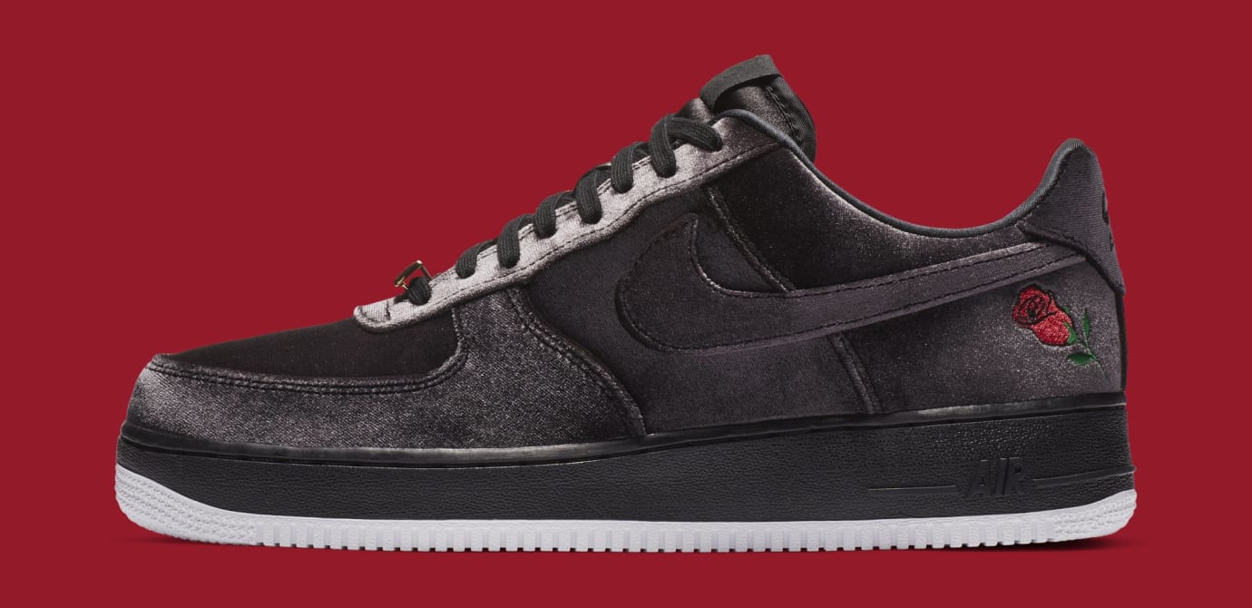 air force 1 black velvet rose