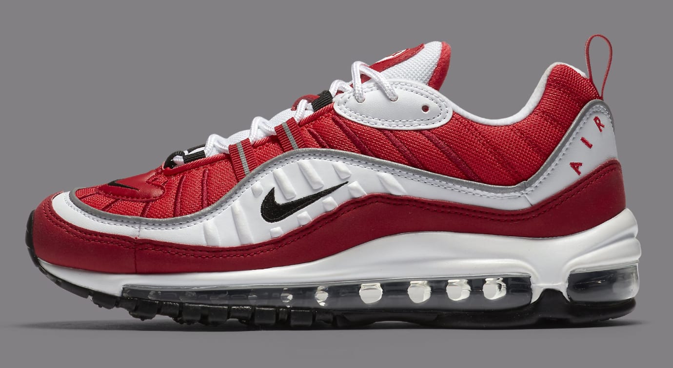 red black and white air max 98