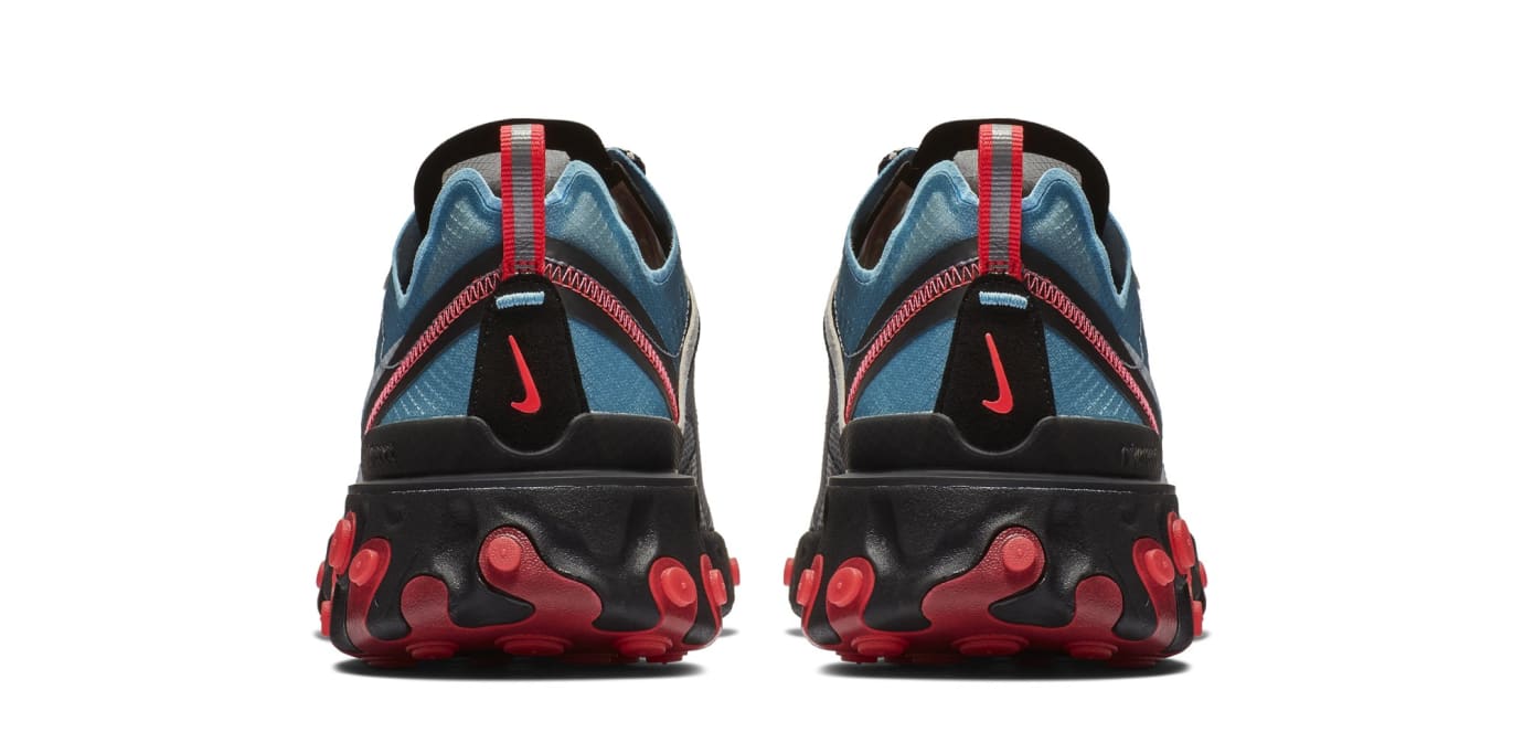 nike react element 87 black cool grey & blue chill