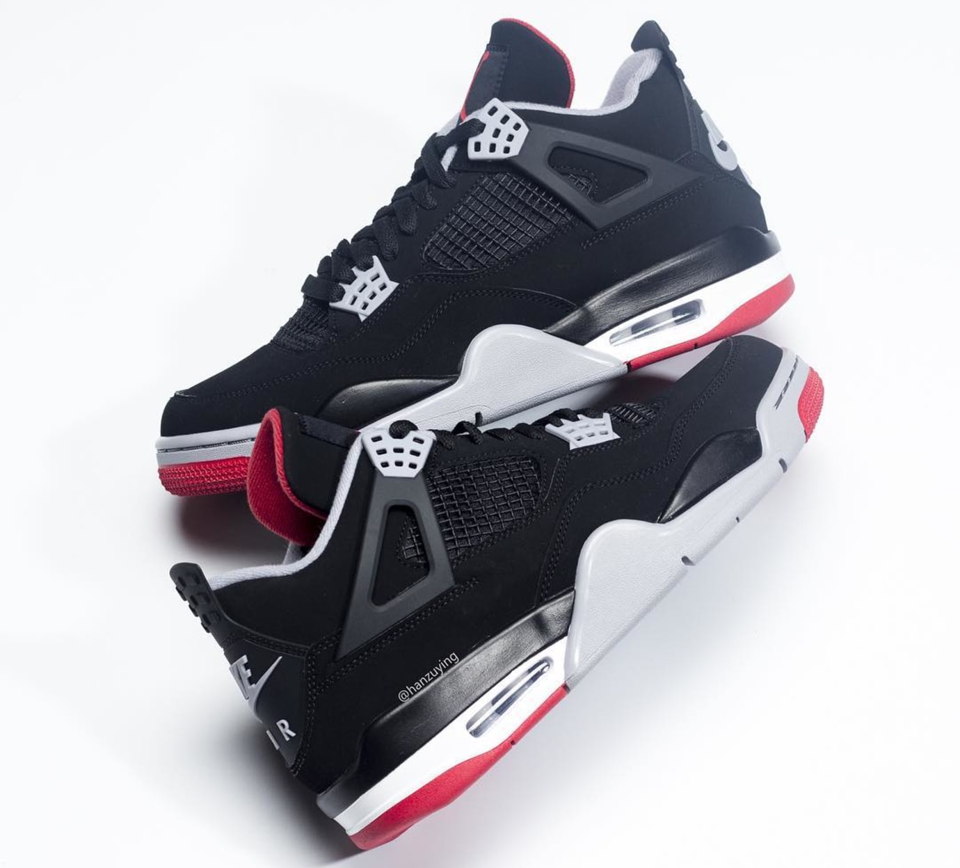 Air Jordan 4 Retro 'Black/Cement Grey/Summit White/Fire Red' 308497-060 ...