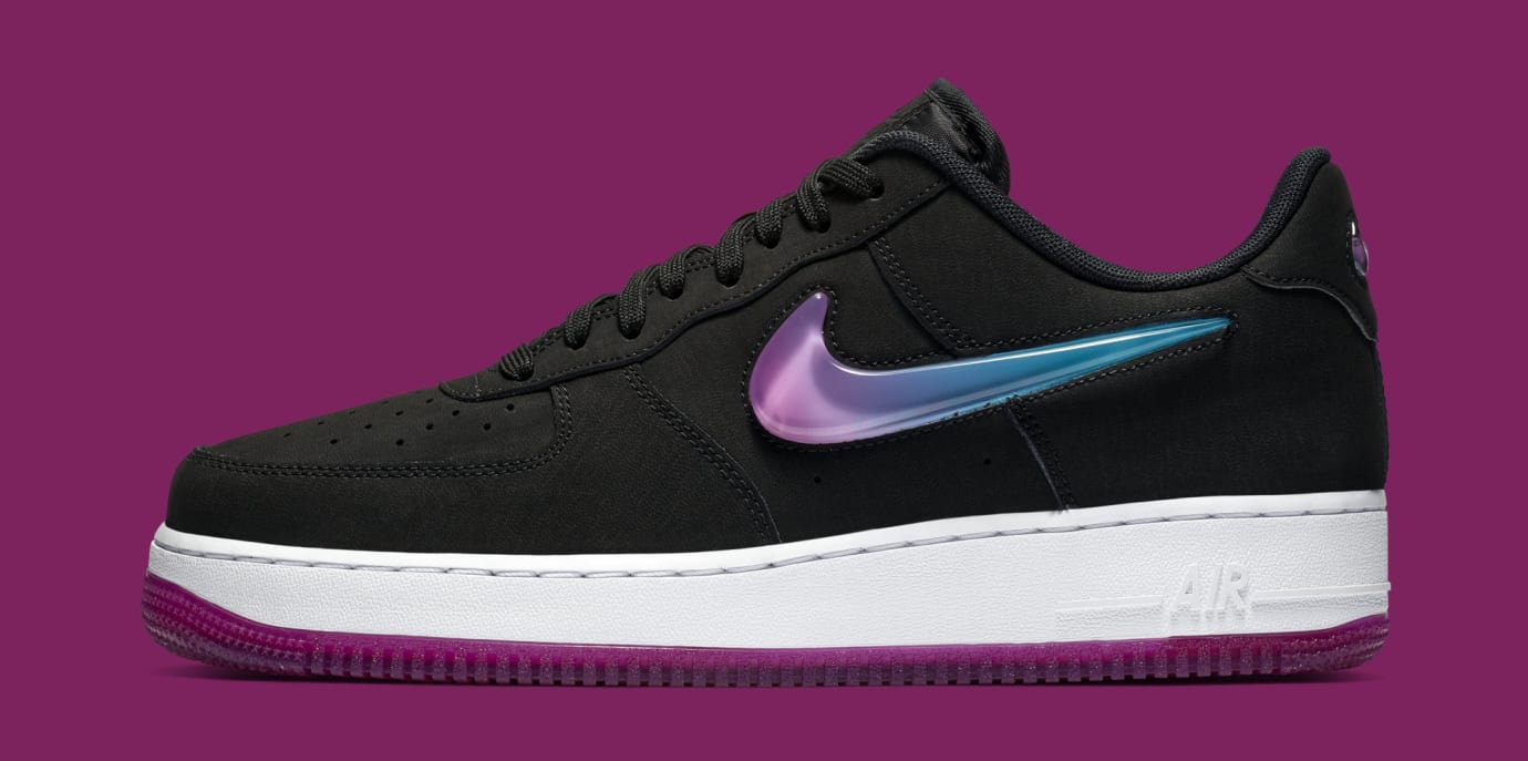 black air force 1 with colorful bottom