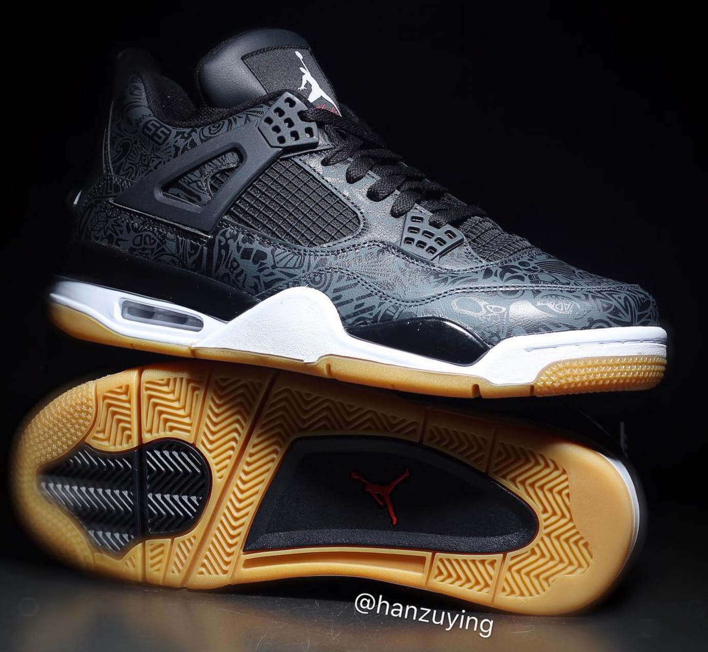 Black laser jordan 4 outlet