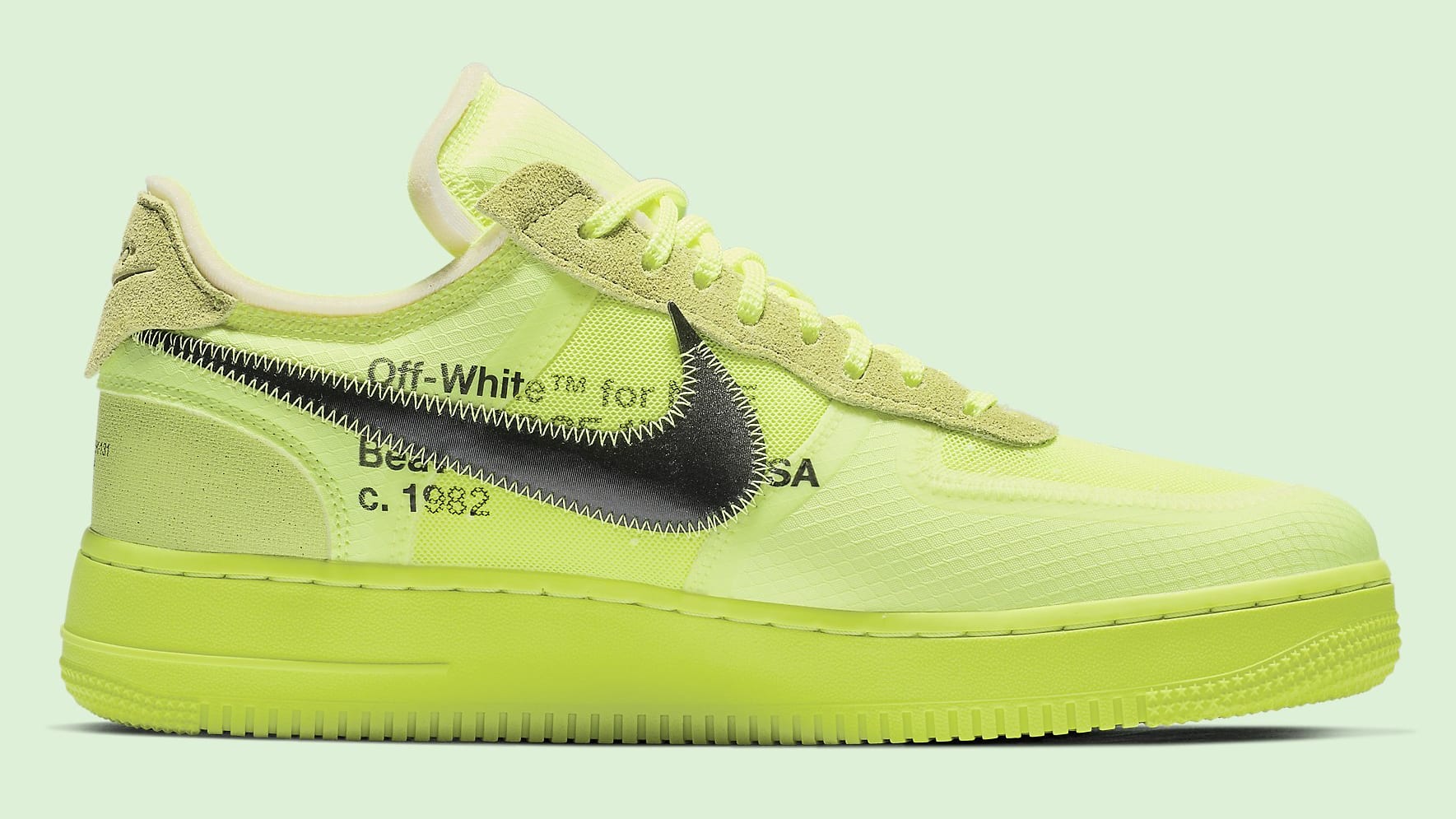 Off-White x Nike Air Force 1 Low 'Volt/Cone/Black/Hyper Jade