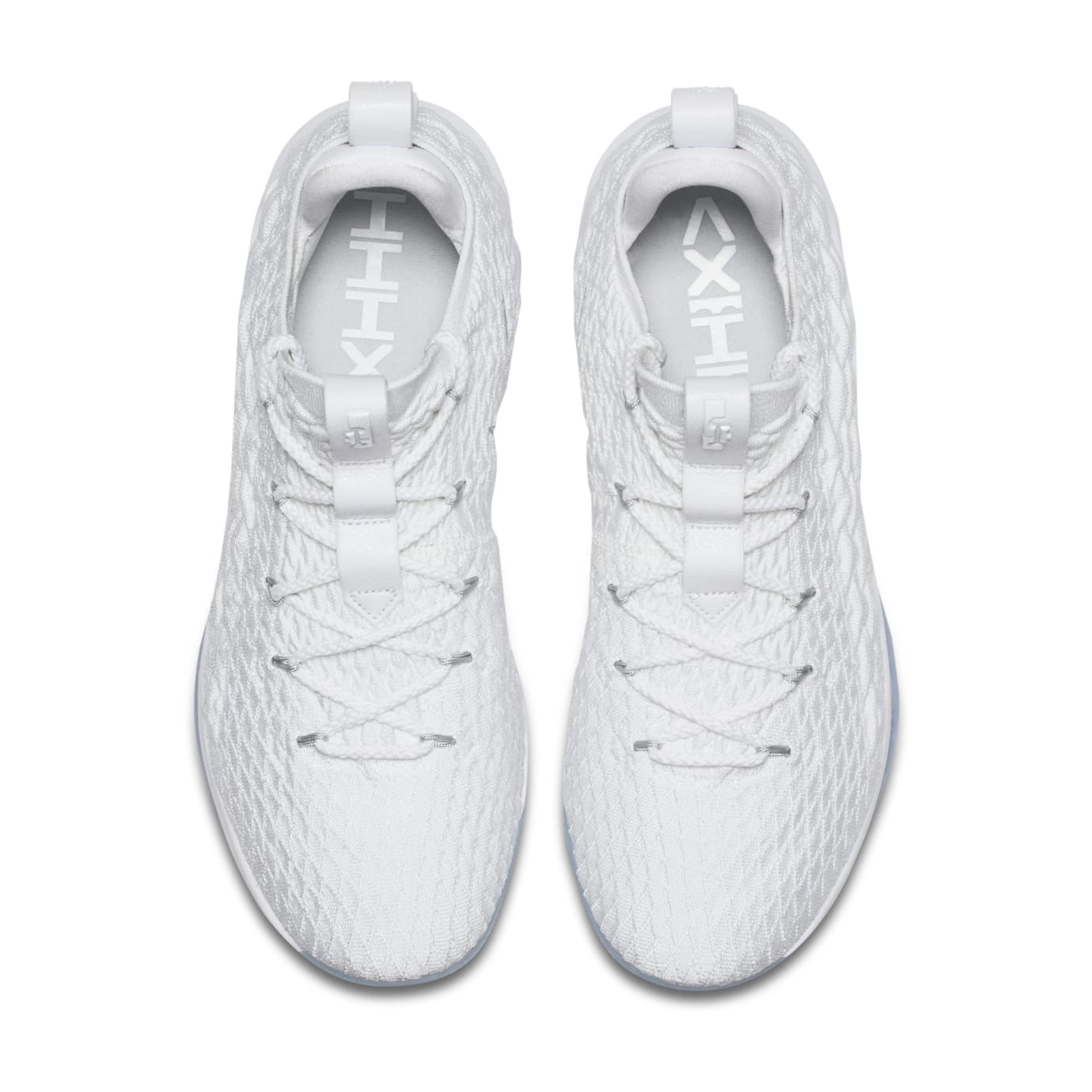 nike lebron 15 low white metallic silver