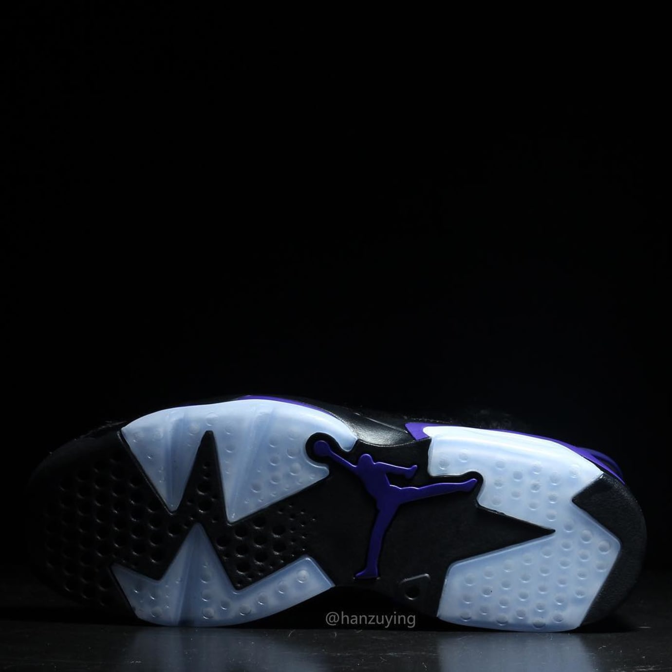 Air Jordan 6 VI Cow Fur Snakeskin Black Purple Release Date AR2257-005 Sole