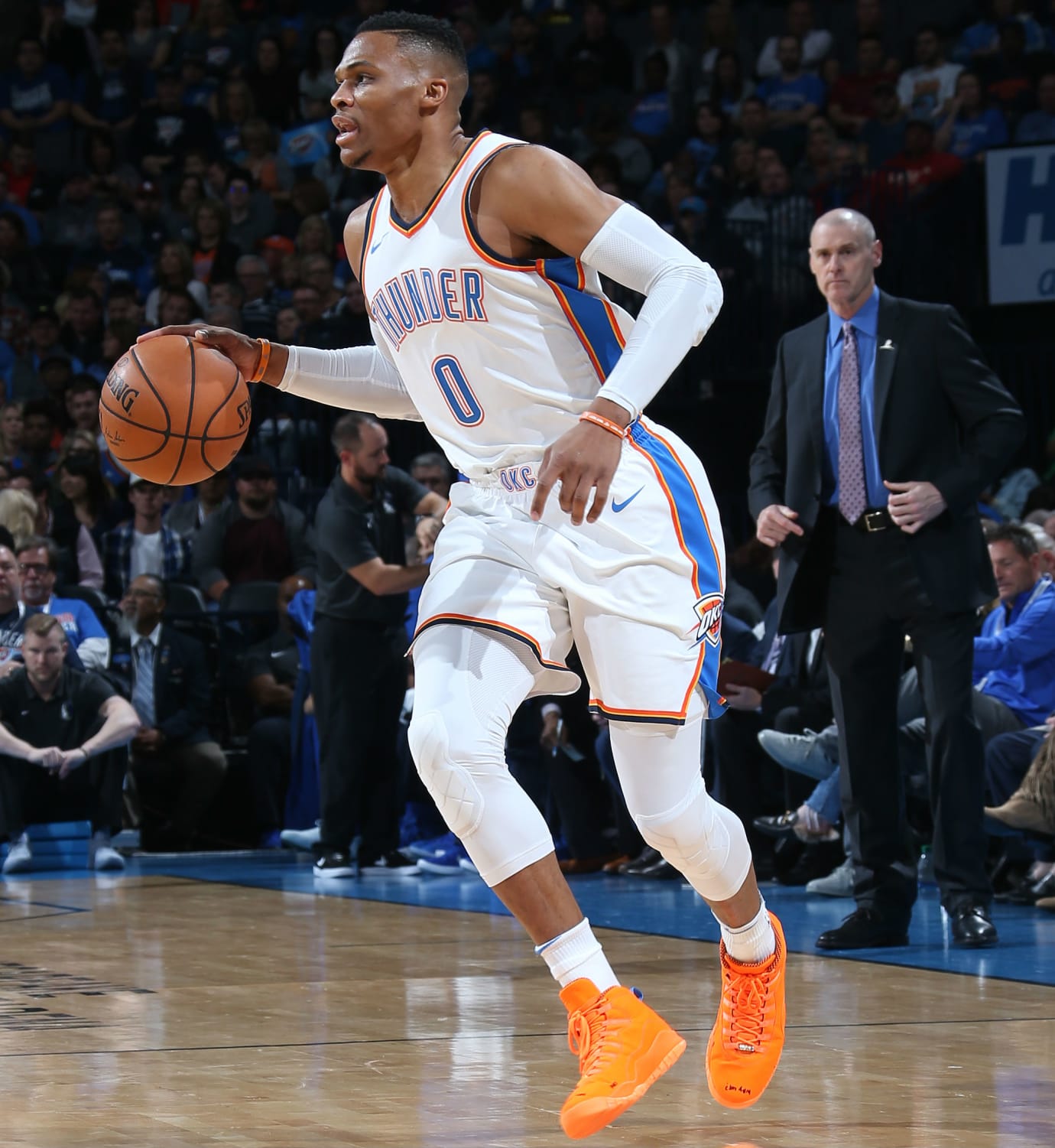 Orange russell westbrook shoes clearance