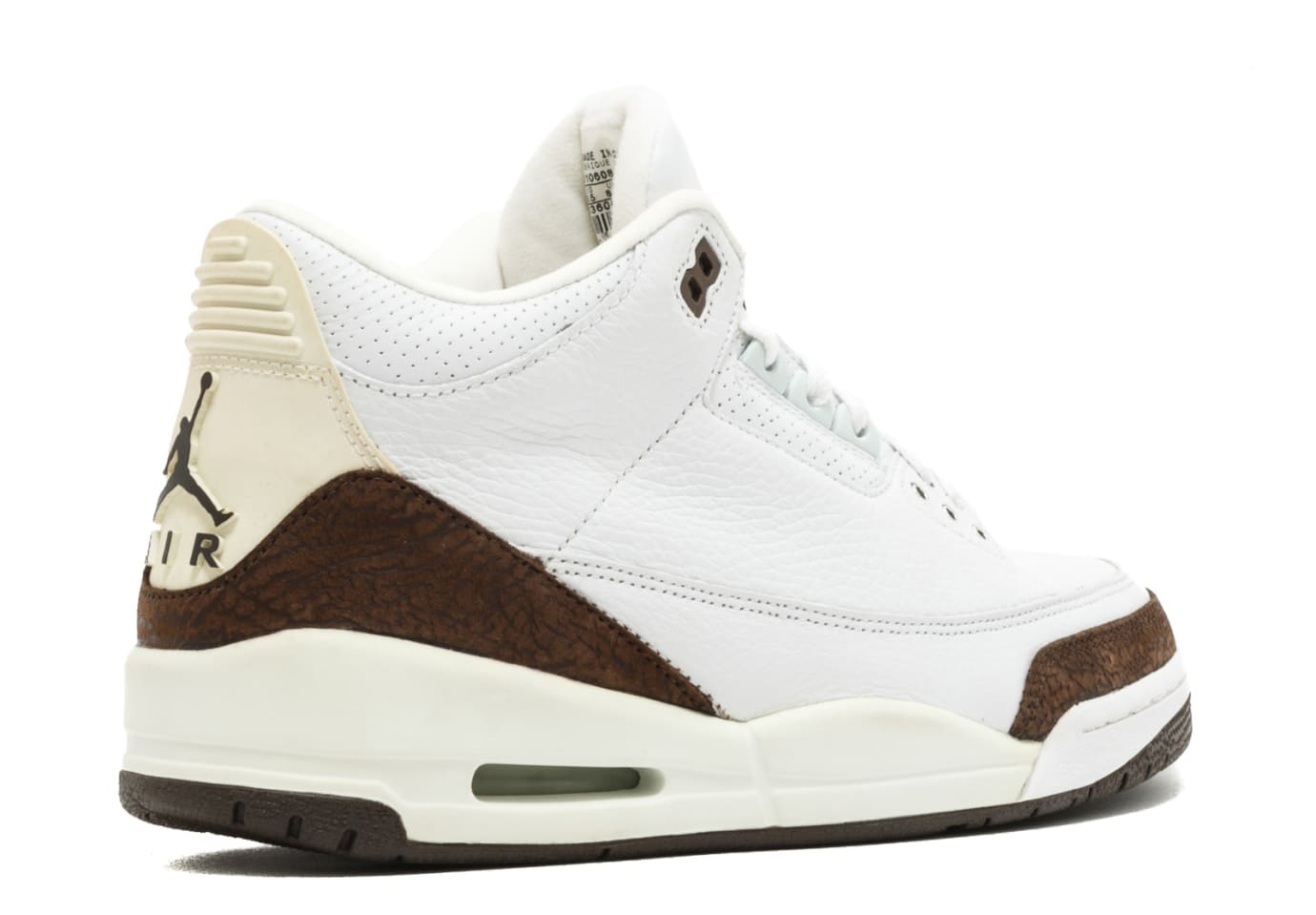 white and brown jordan 3s