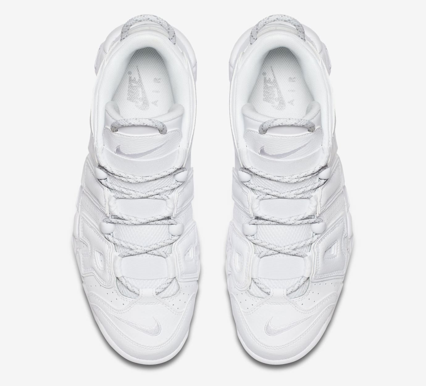 nike uptempo triple white