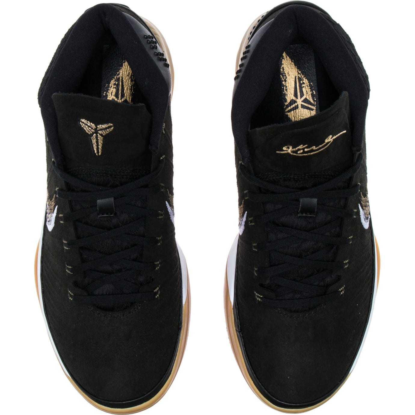 kobe gold and black shoes