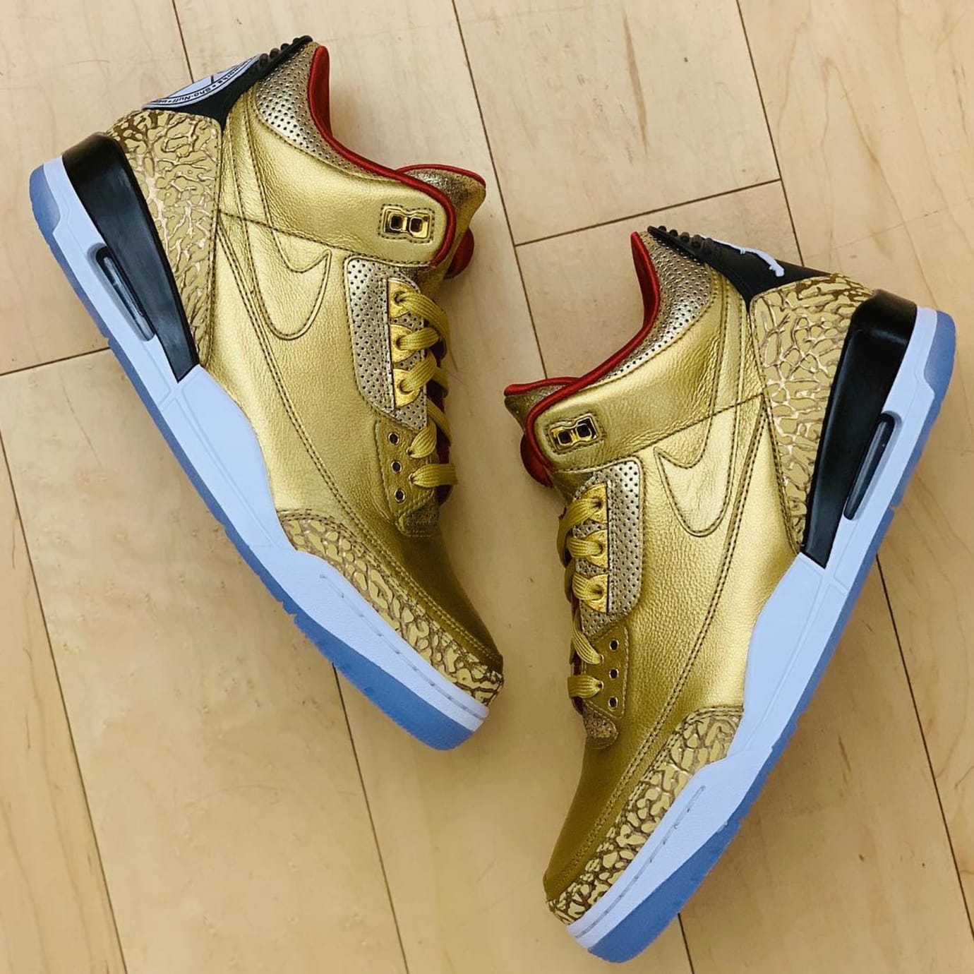 Spike Lee Gold Air Jordan 3s 