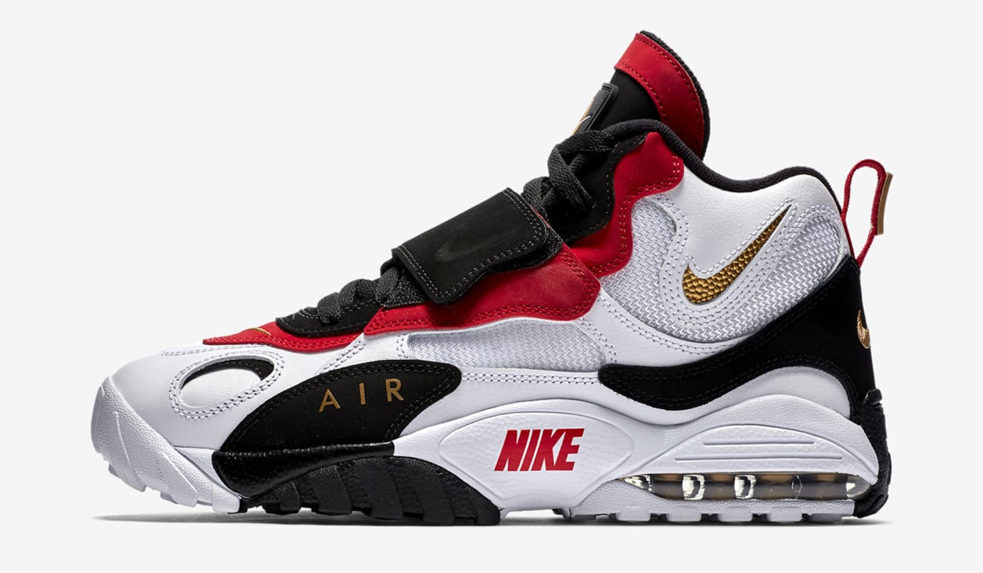 Nike  Air Max Speed Turf 49ers 525225 101 White Black Gym 