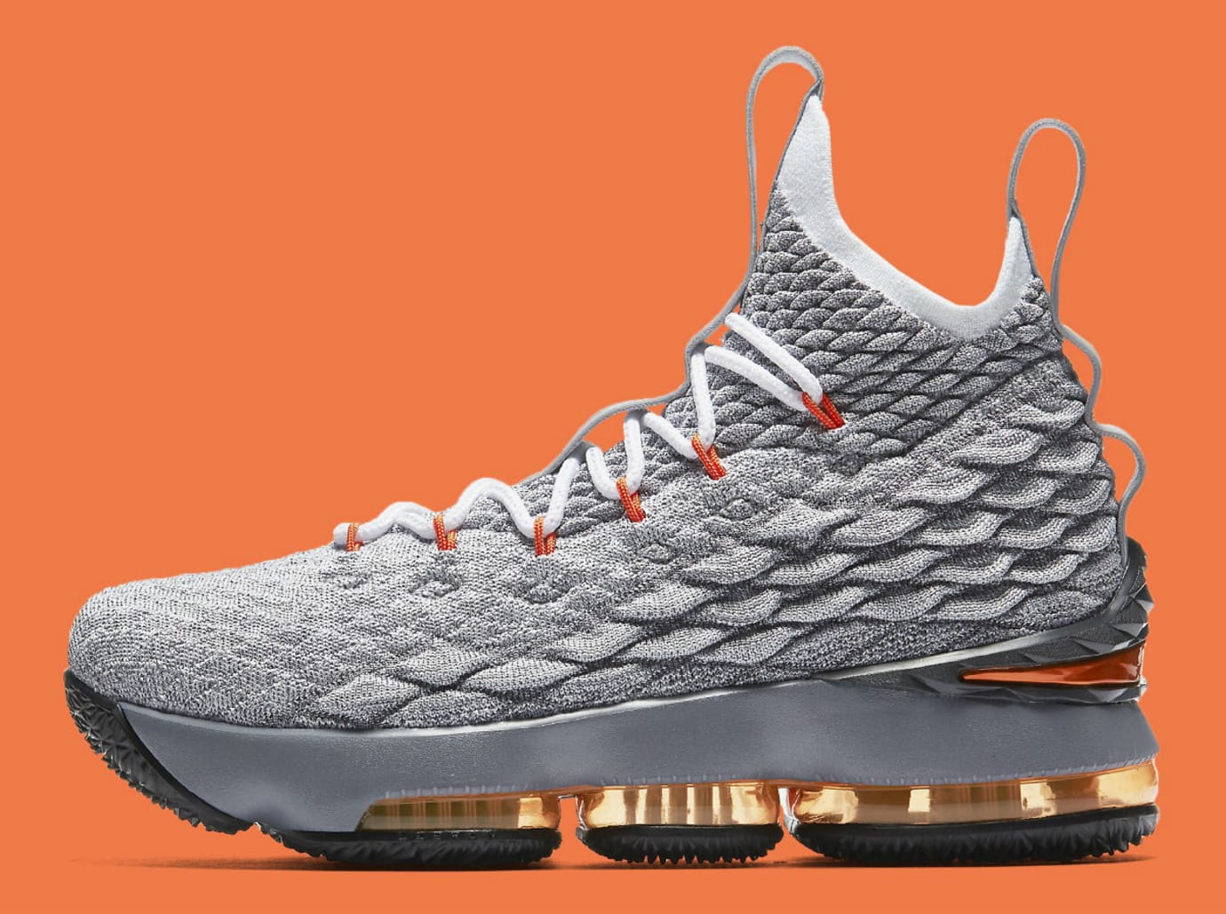 lebron 15 grey orange