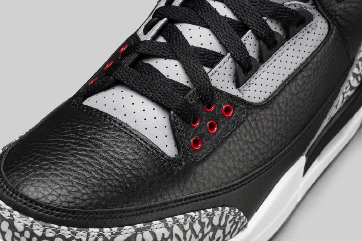 jordan 3 fire red black laces
