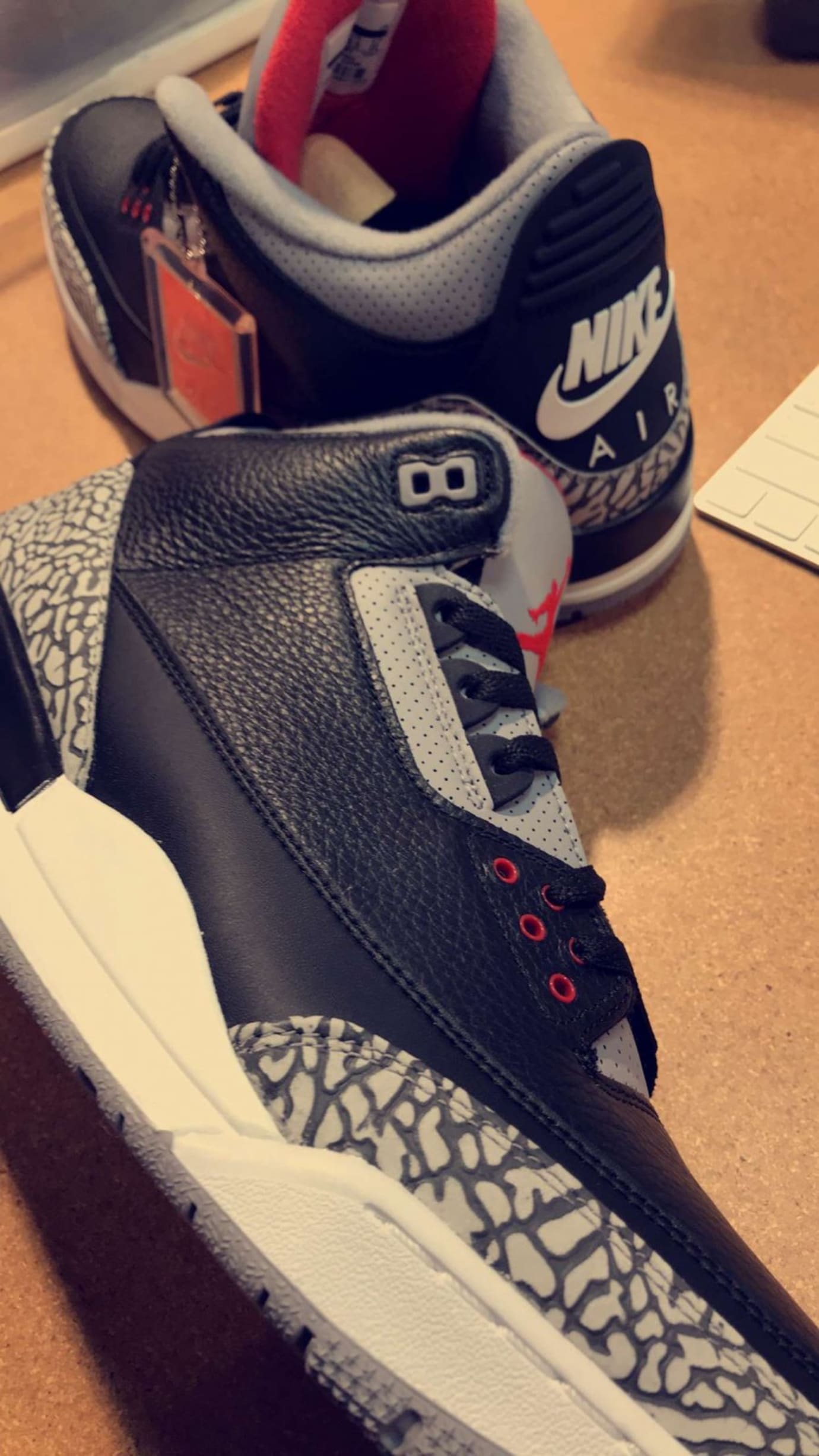 air jordan 3 black cement footlocker