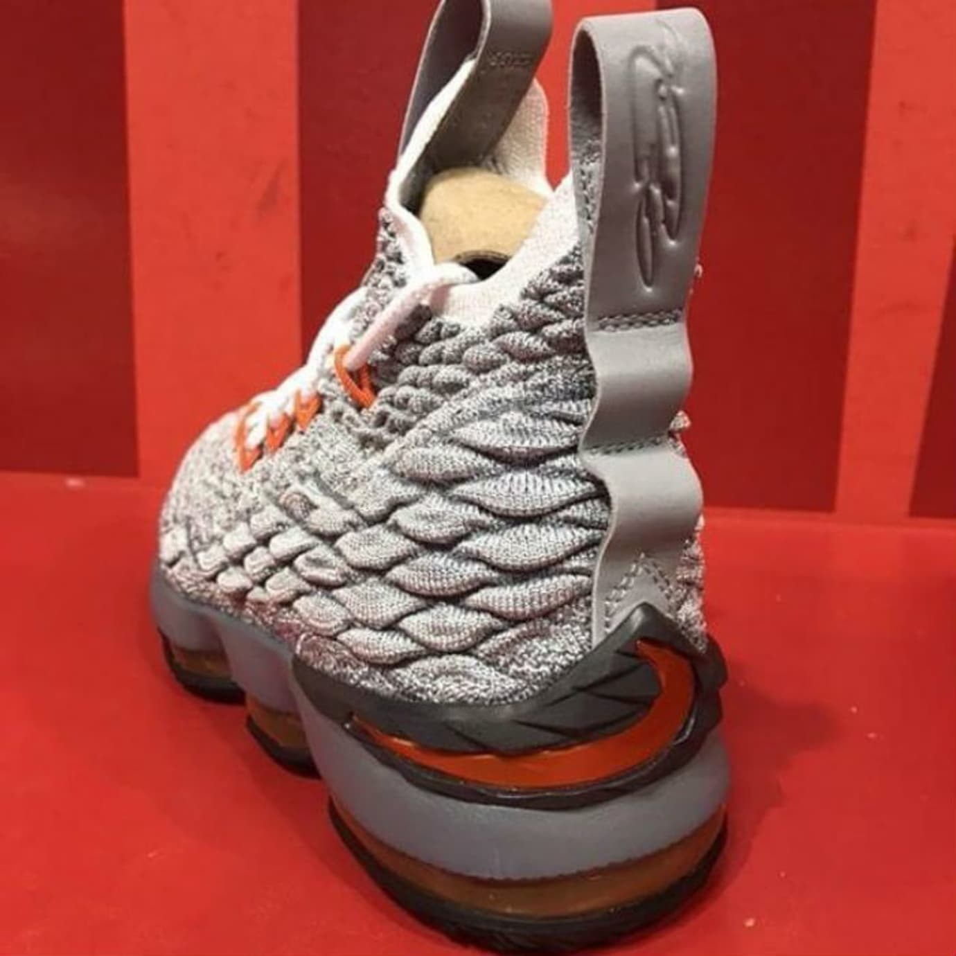 lebron 15 grey and orange