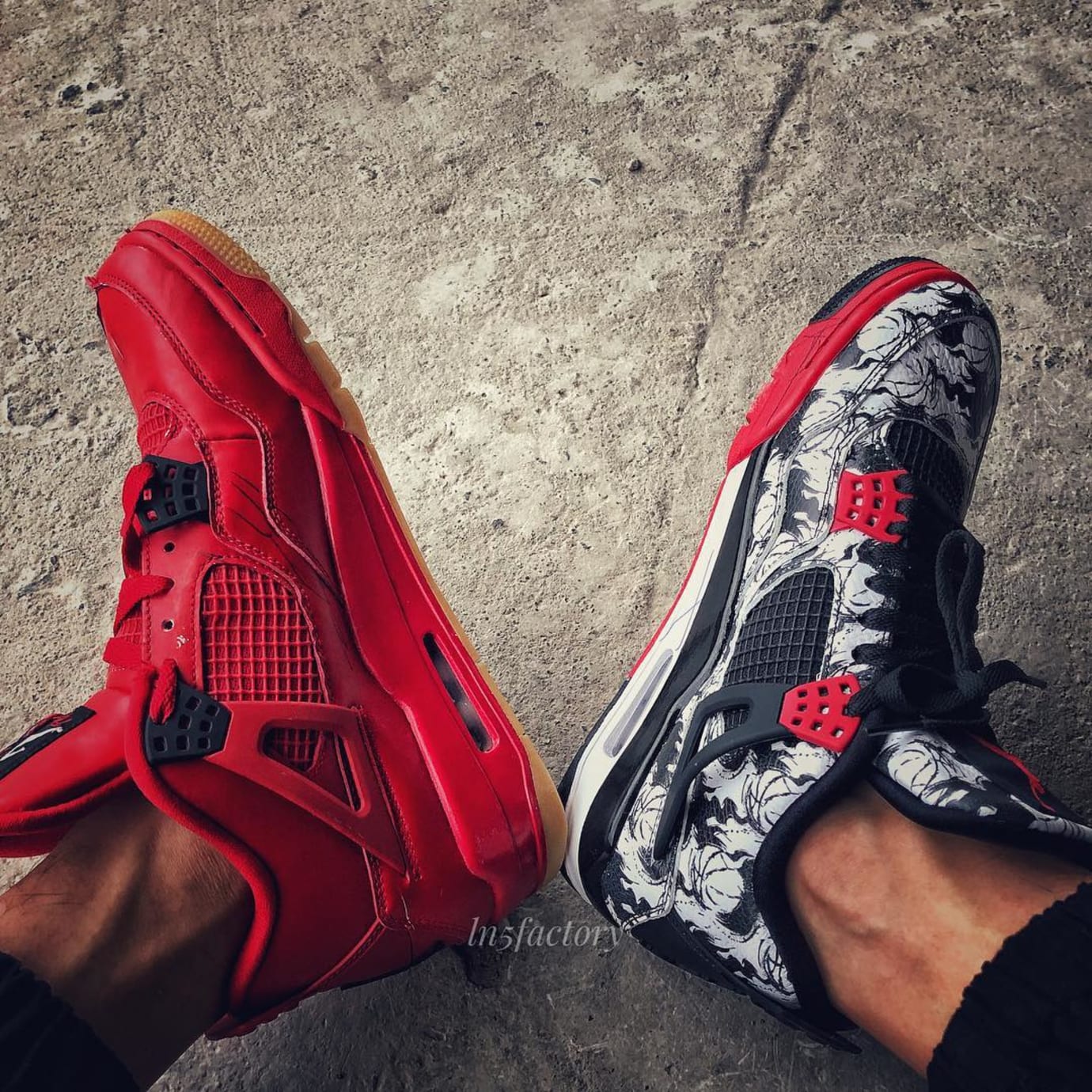 jordan 4 singles day on feet