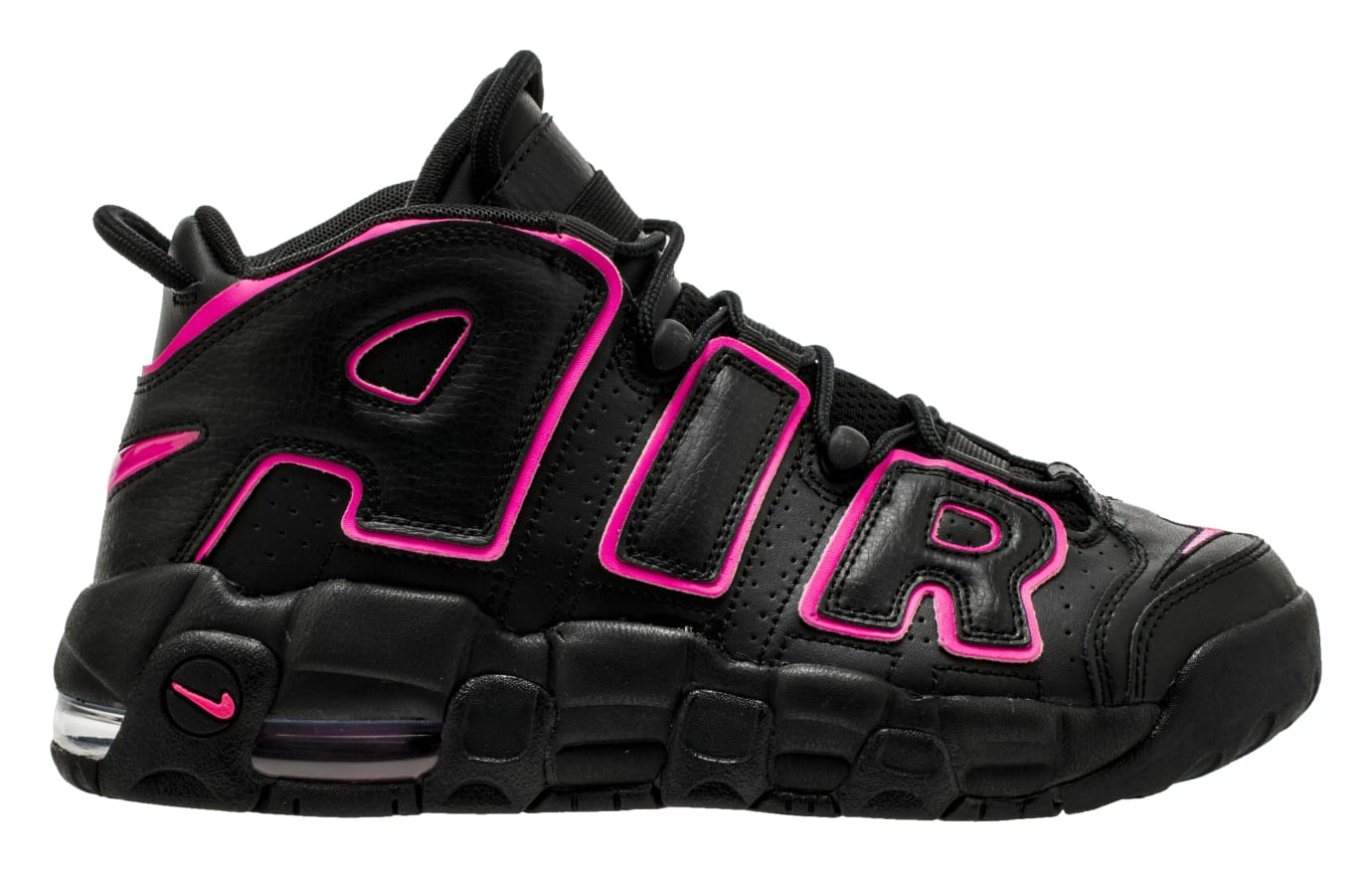 nike air uptempo black and pink