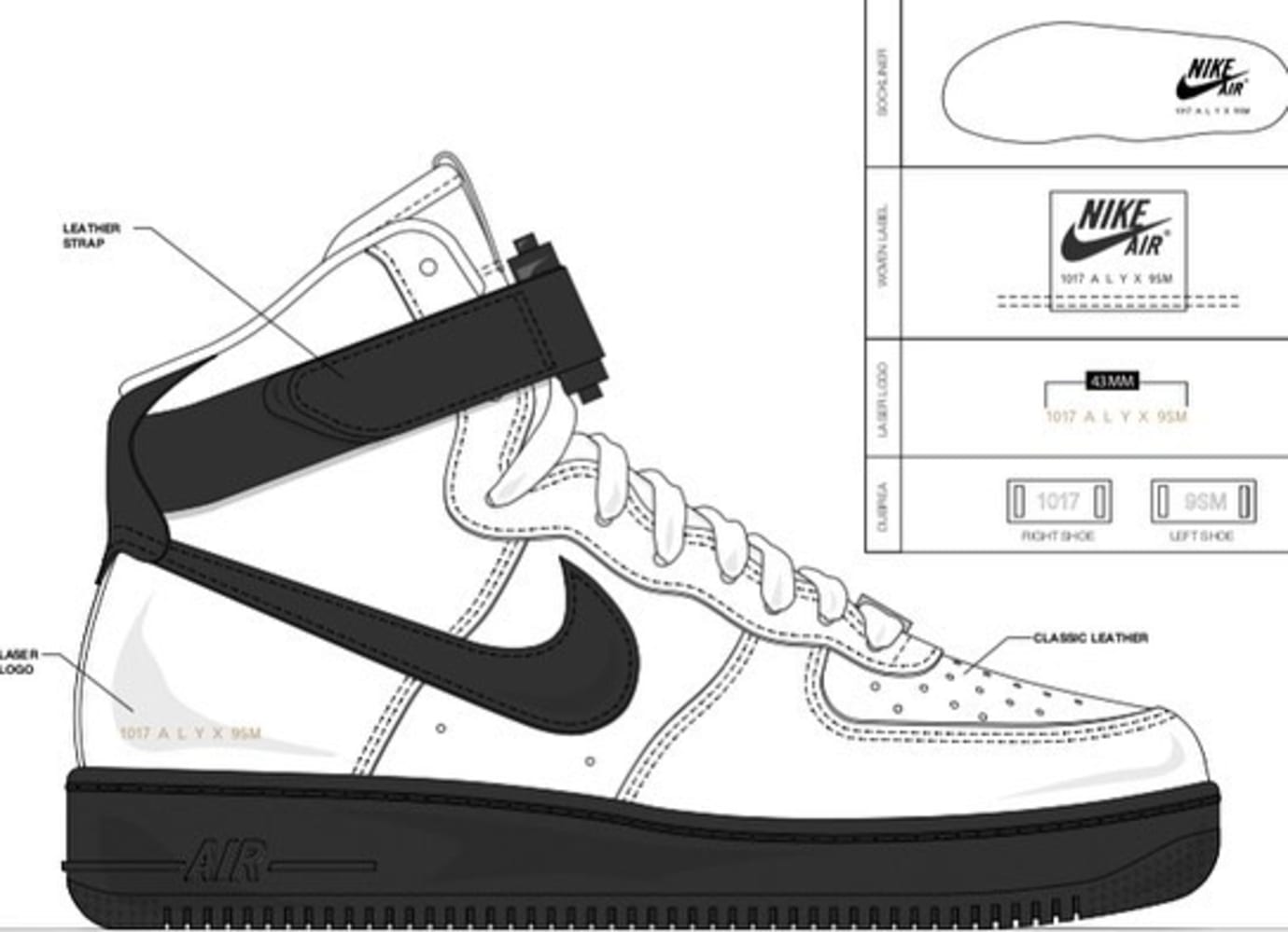 nike air force 1 high tops with the strap