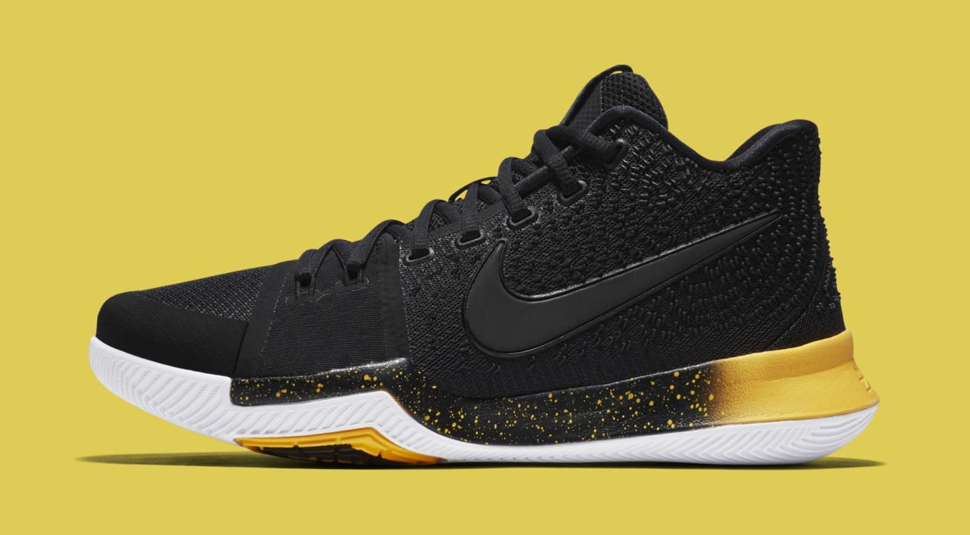 kyrie irving shoes 3 black and gold