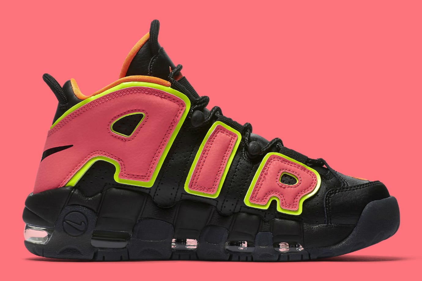 Nike Women's Air More Uptempo Hot Punch Release Date 917593_002 Medial