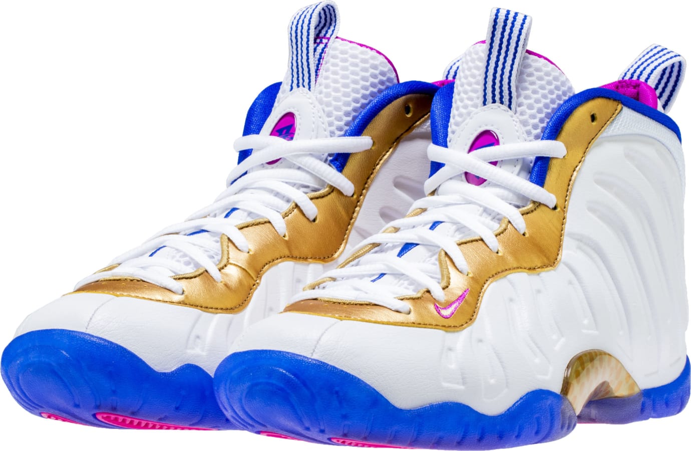 nike little posite pro metallic gold