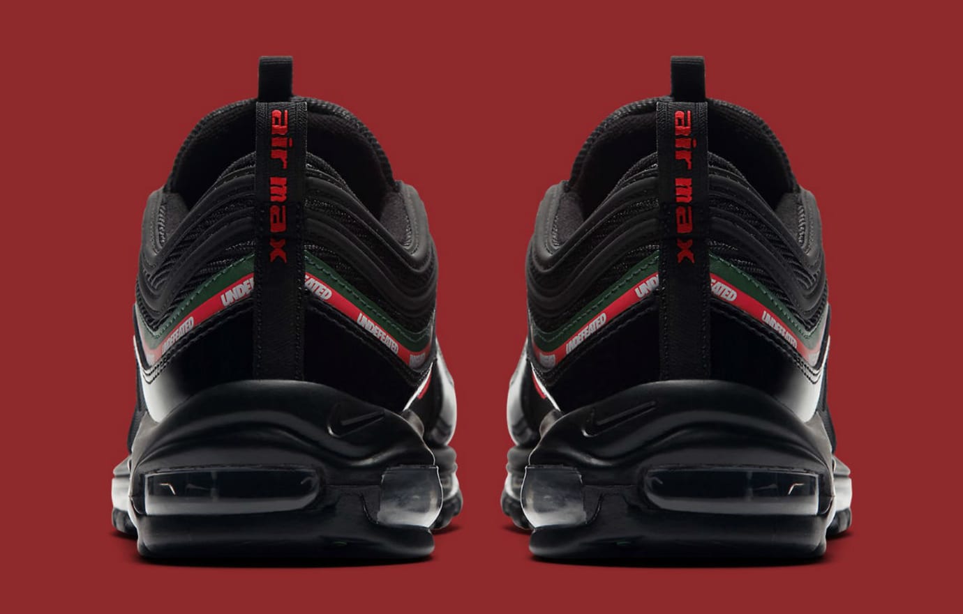 Undefeated x Nike Air Max 97 Black Release Date Heel AJ1986-001